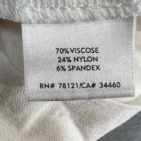 Eileen Fisher Washable Crepe Pants 3XL White Pull On Slim Fit Stretch Minimalist - Picture 10 of 12